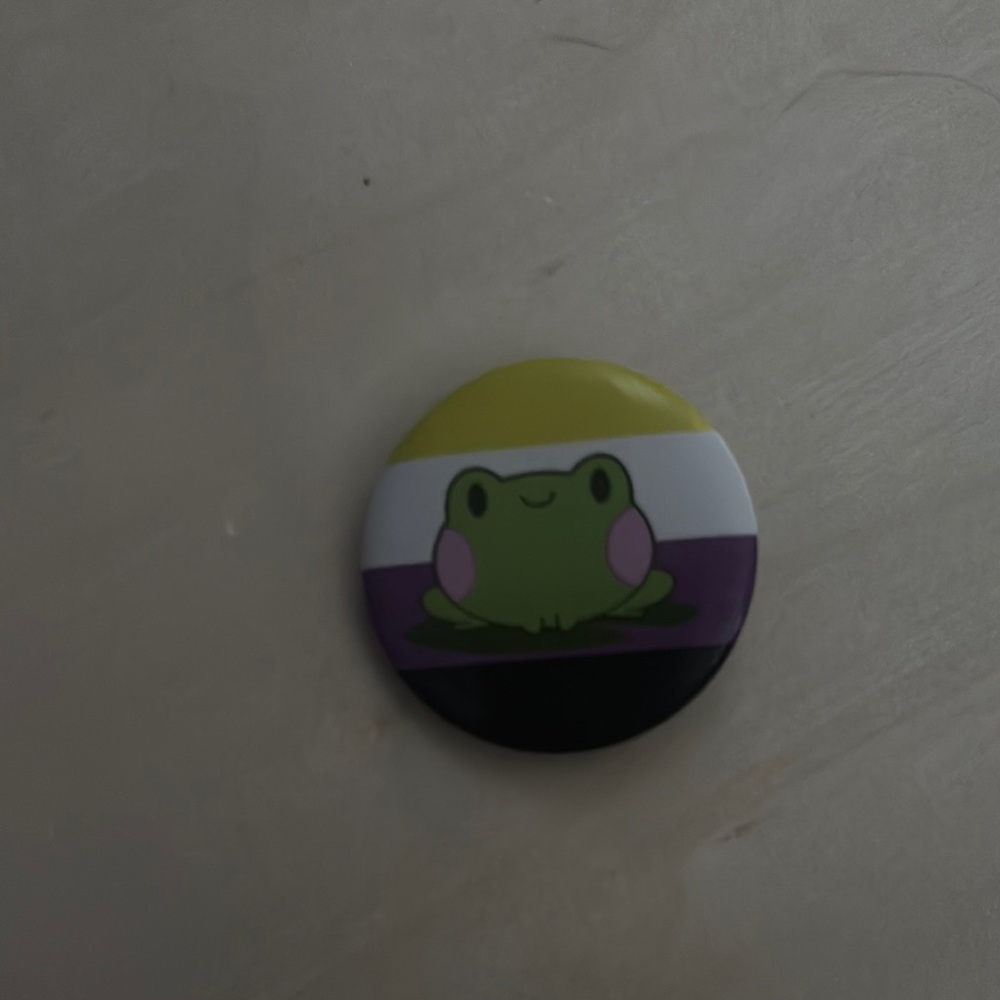 Nonbinary frog pin